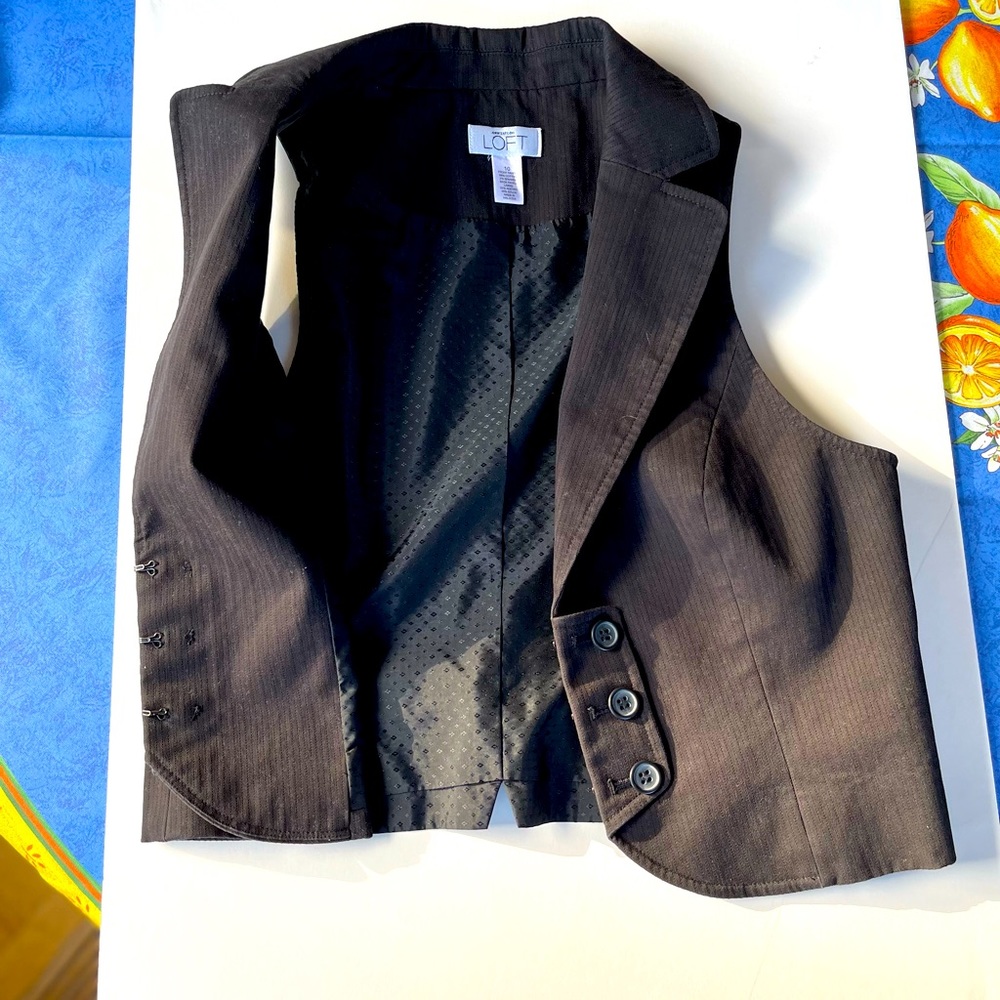 Black Ann Taylor LOFT Vest